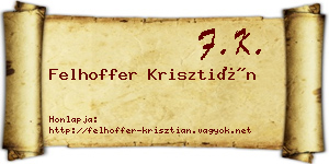 Felhoffer Krisztián névjegykártya