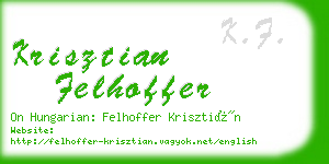 krisztian felhoffer business card